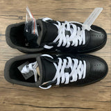 Nike Air force 1 Off White Metallic Silver-black