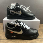 Nike Air force 1 Off White Metallic Silver-black