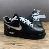 Nike Air force 1 Off White Metallic Silver-black