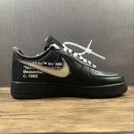 Nike Air force 1 Off White Metallic Silver-black